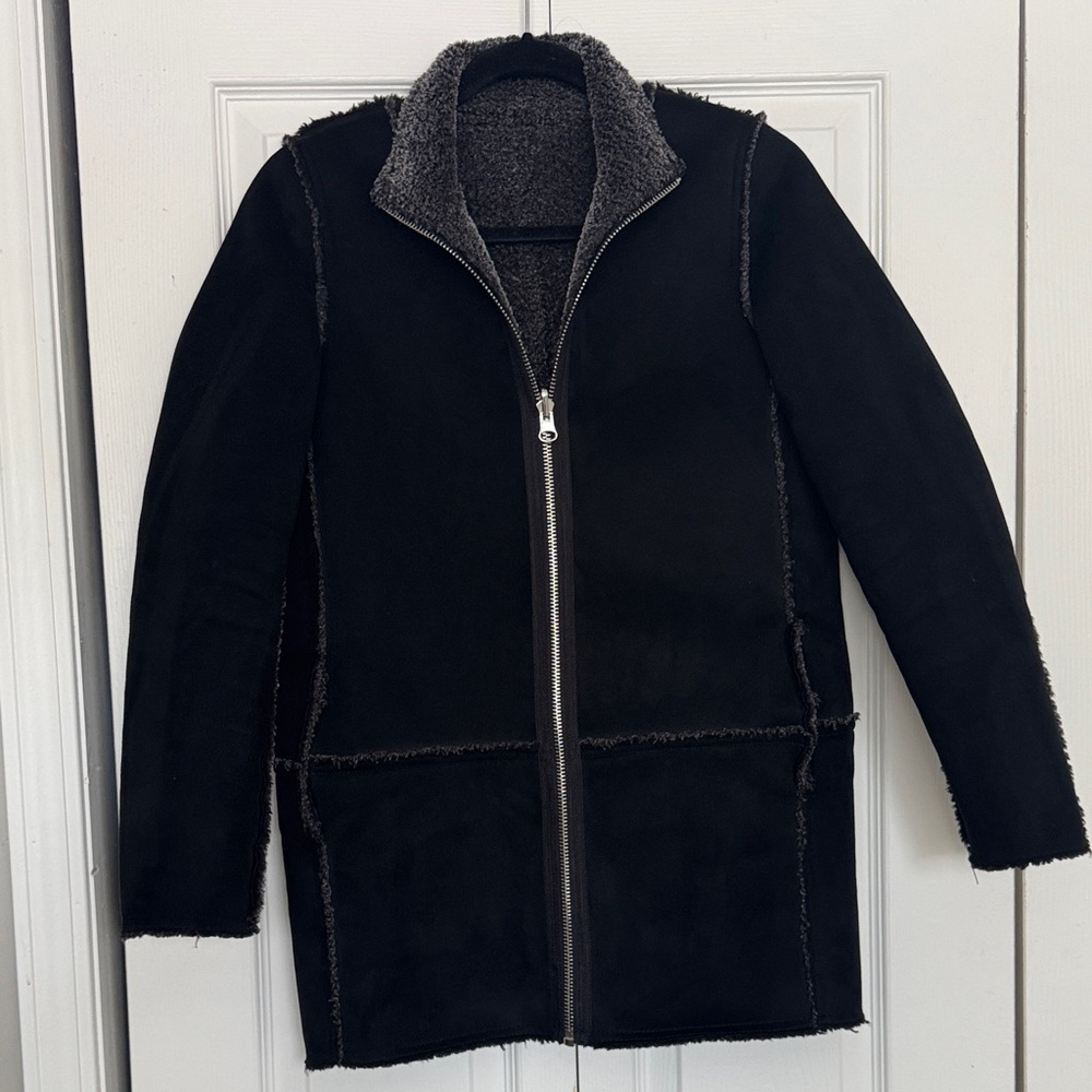 Black Women's Jacket with Gray Lining